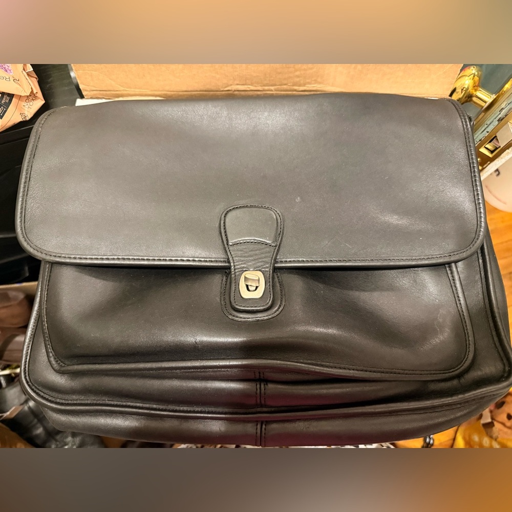 Coach Vintage Classic Legacy Metropolitan Briefcase -Black and Silver #5180